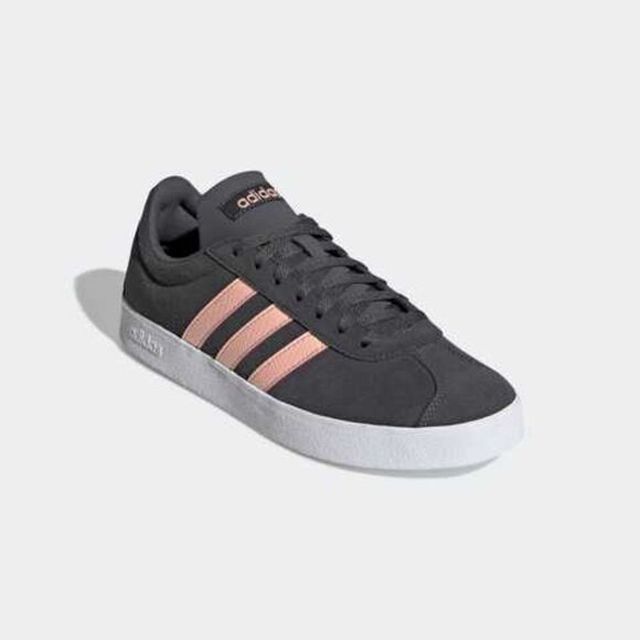 Brand New Adidas VL Court 2.0 Grey Glow Pink Size 7 - Picture 10 of 11